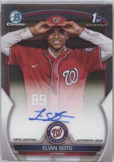 2023 Bowman Draft Chrome Prospect Autographs Elian Soto #CPA-ES card