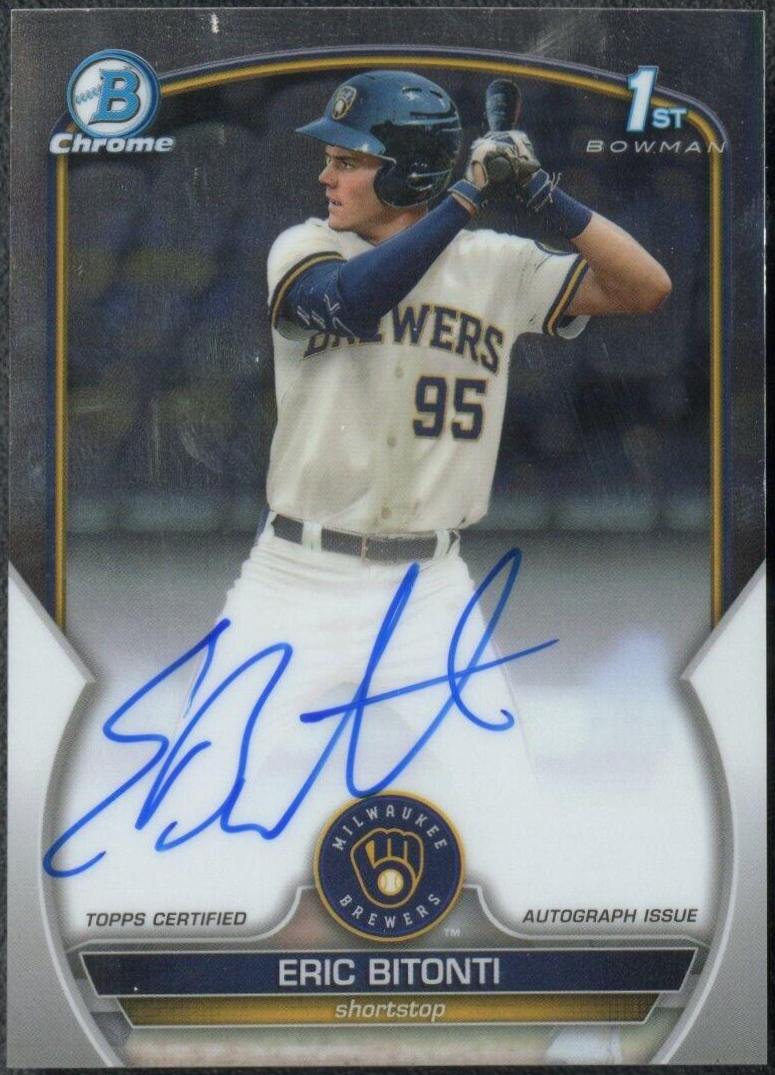 2023 Bowman Draft Chrome Prospect Autographs Eric Bitonti #CDA-EB card