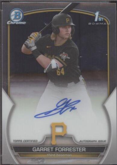 2023 Bowman Draft Chrome Prospect Autographs Garret Forrester #CDA-GF card