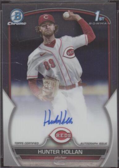2023 Bowman Draft Chrome Prospect Autographs Hunter Hollan #CDA-HH card