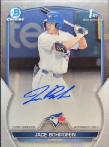 2023 Bowman Draft Chrome Prospect Autographs Jace Bohrofen #CDA-JBO card