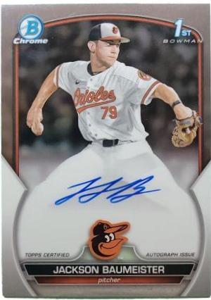 2023 Bowman Draft Chrome Prospect Autographs Jackson Baumeister #CDA-JBA card