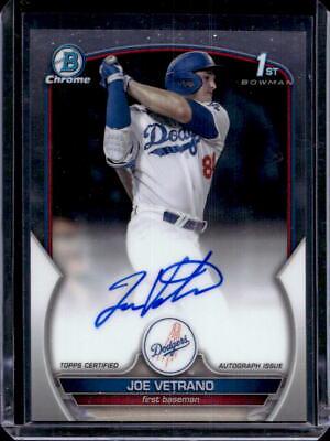 2023 Bowman Draft Chrome Prospect Autographs Joe Vetrano #CDA-JV card