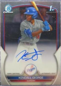 2023 Bowman Draft Chrome Prospect Autographs Kendall George #CDA-KG card