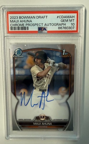 2023 Bowman Draft Chrome Prospect Autographs Maui Ahuna #CDA-MAH card