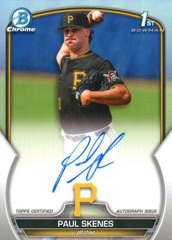 2023 Bowman Draft Chrome Prospect Autographs Paul Skenes [Refractor] #CDA-PS card