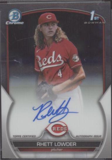 2023 Bowman Draft Chrome Prospect Autographs Rhett Lowder #CDA-RLO card
