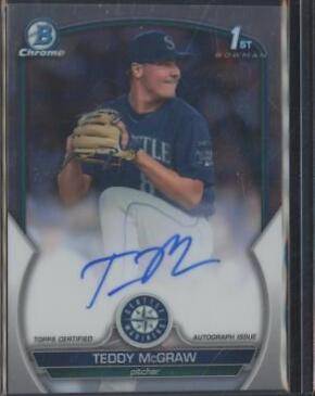 2023 Bowman Draft Chrome Prospect Autographs Teddy McGraw #CDA-TM card
