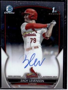 2023 Bowman Draft Chrome Prospect Autographs Zach Levenson #CDA-ZL card