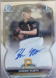 2023 Bowman Draft Chrome Prospect Autographs Zander Mueth #CDA-ZM card