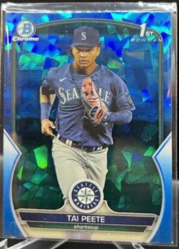 2023 Bowman Draft Chrome Sapphire Tai Peete #BDC-28 card