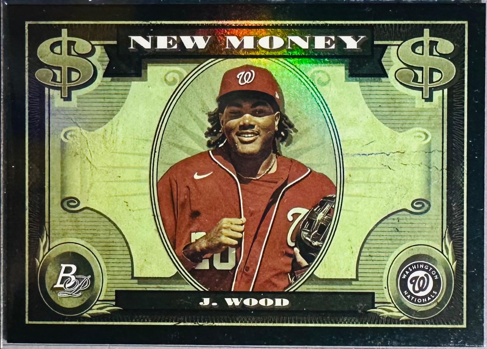 2023 Bowman Platinum New Money James Wood #NM-12 card