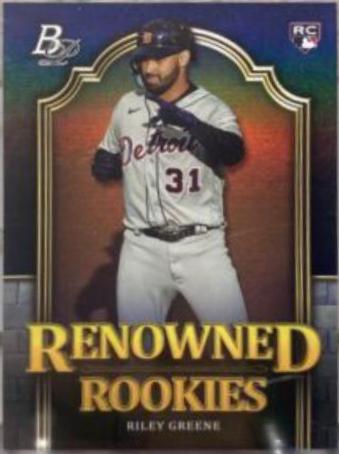 2023 Bowman Platinum Renowned Rookies Riley Greene #RR-4 card