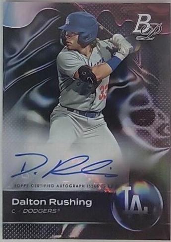2023 Bowman Platinum Top Prospects Dalton Rushing [Autograph] #TOP-32 card