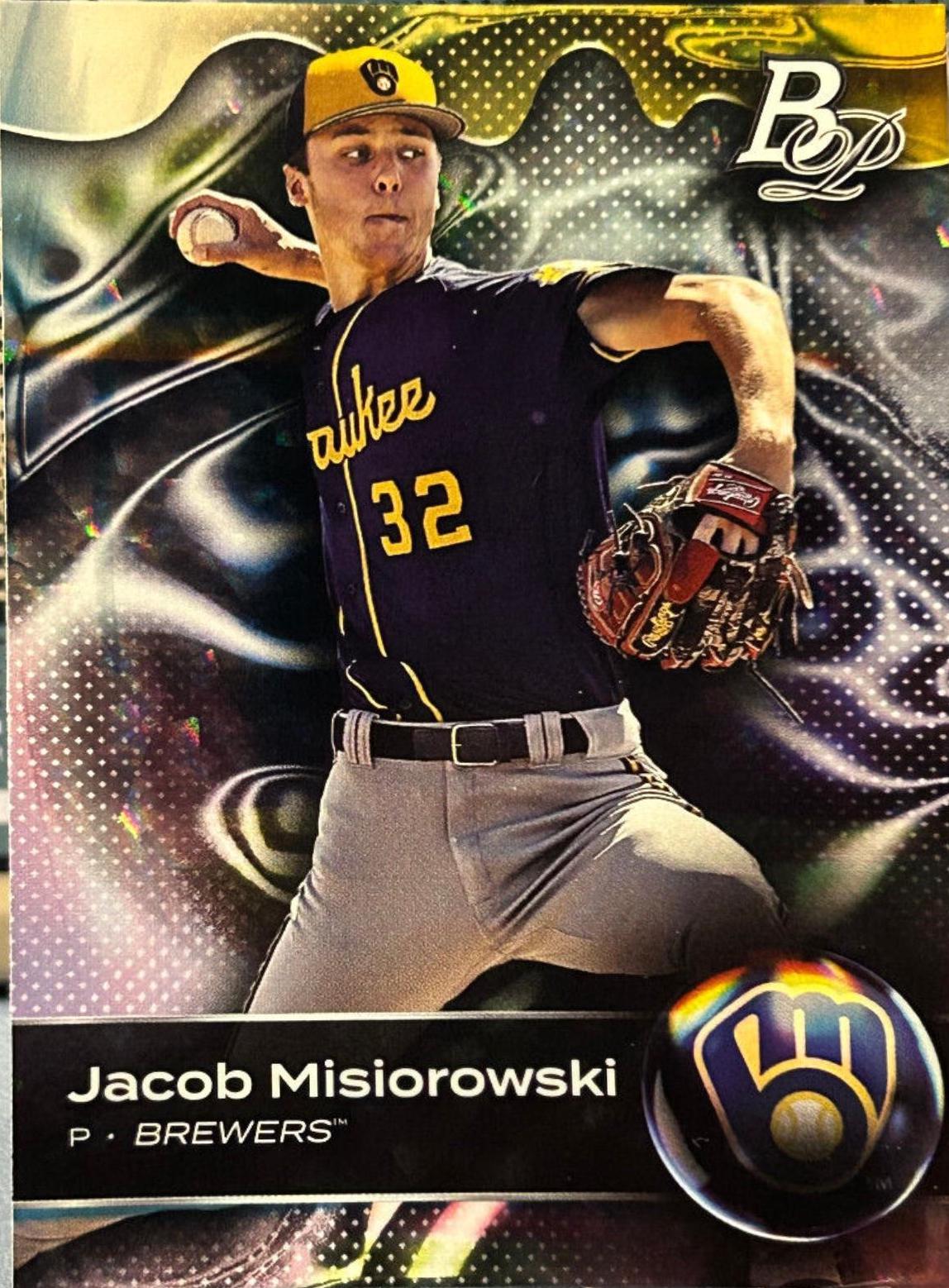 2023 Bowman Platinum Top Prospects Jacob Misiorowski [Ice Pattern] #TOP-69 card