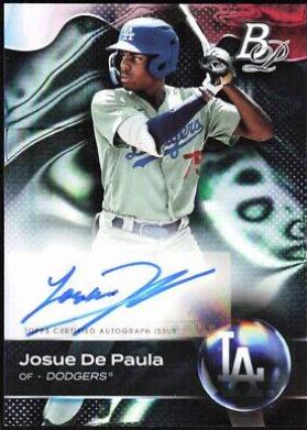 2023 Bowman Platinum Top Prospects Josue De Paula [Autograph] #TOP-80 card
