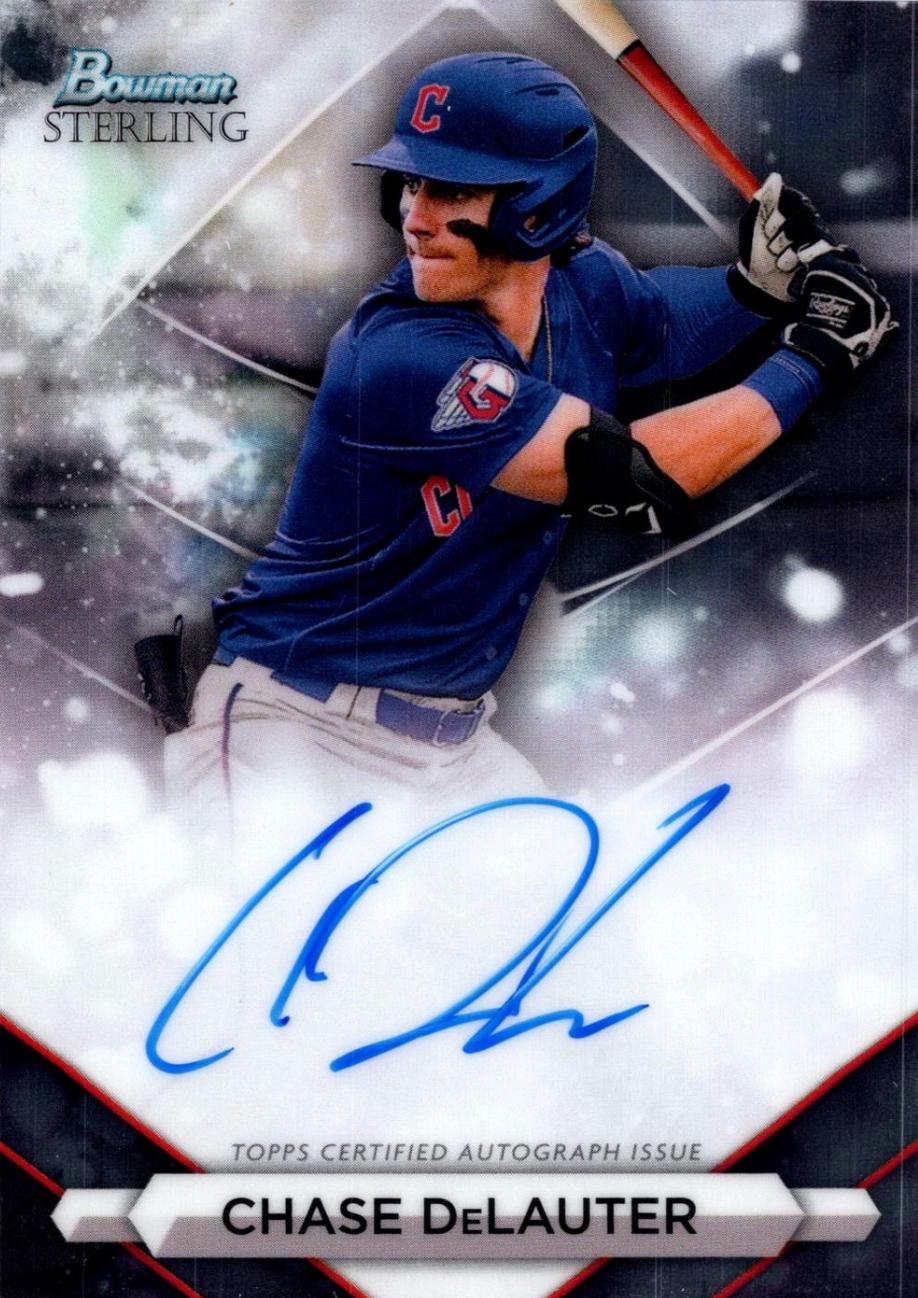 2023 Bowman Sterling Prospect Autograph Chase DeLauter #PA-CD card