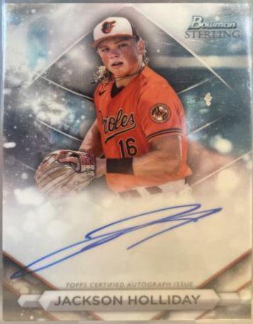 2023 Bowman Sterling Prospect Autograph Jackson Holliday #PA-JH card