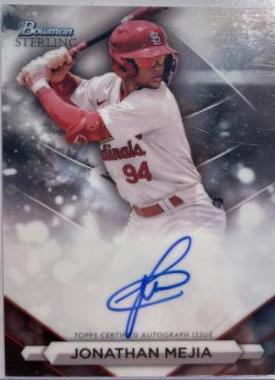 2023 Bowman Sterling Prospect Autograph Jonathan Mejia #PA-JM card