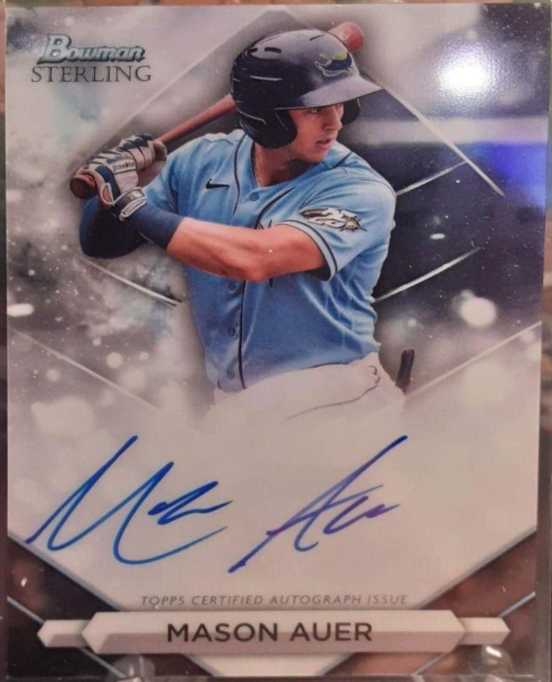 2023 Bowman Sterling Prospect Autograph Mason Auer #PA-MA card
