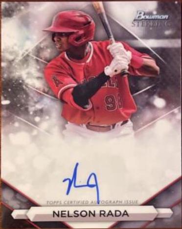 2023 Bowman Sterling Prospect Autograph Nelson Rada #PA-NR card
