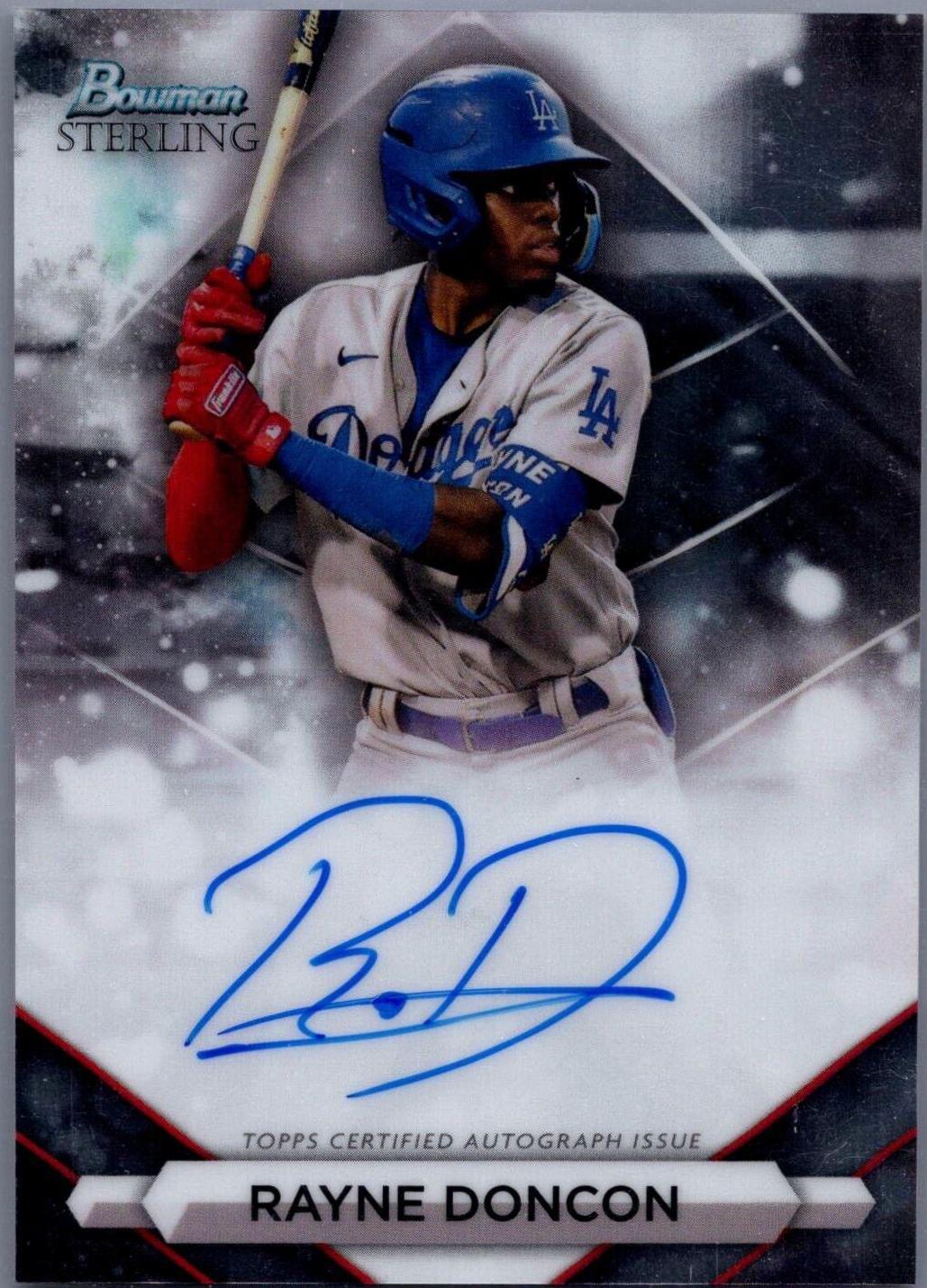 2023 Bowman Sterling Prospect Autograph Rayne Doncon #PA-RD card