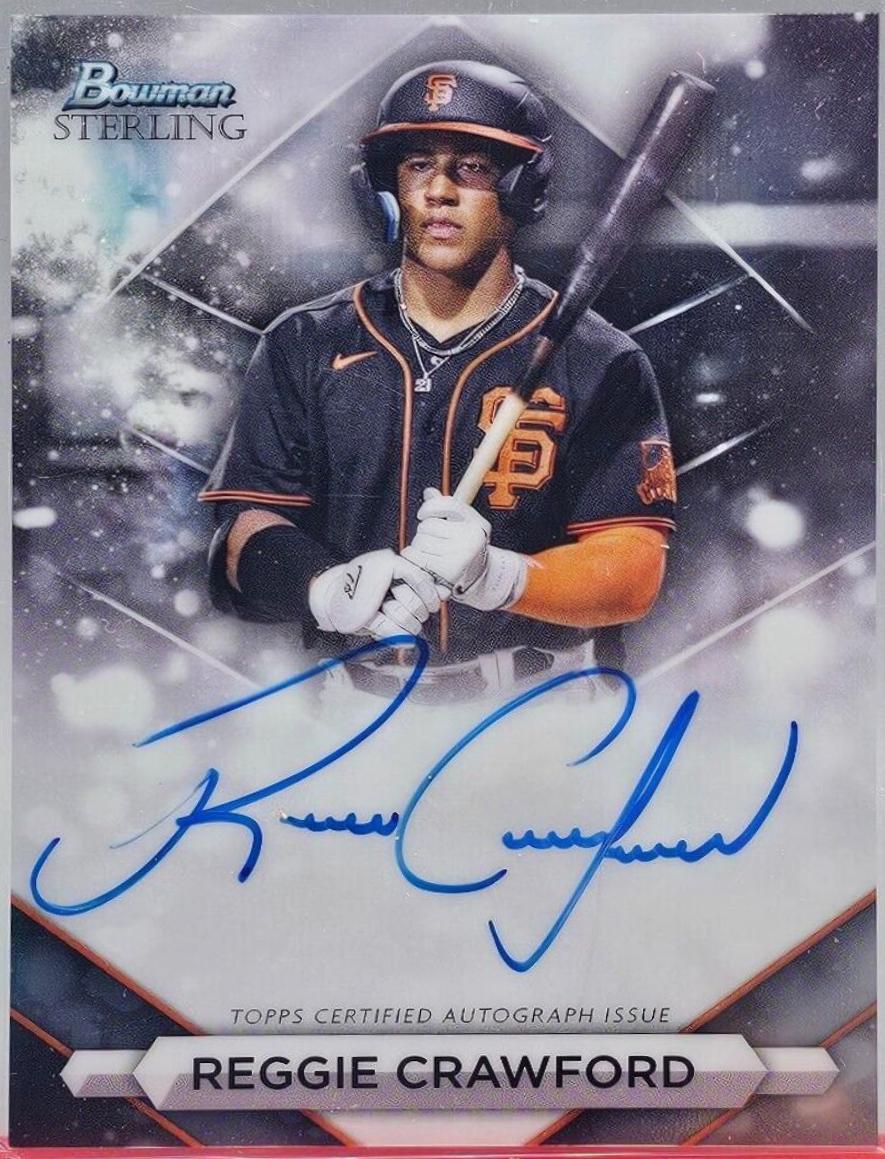 2023 Bowman Sterling Prospect Autograph Reggie Crawford #PA-RCD card