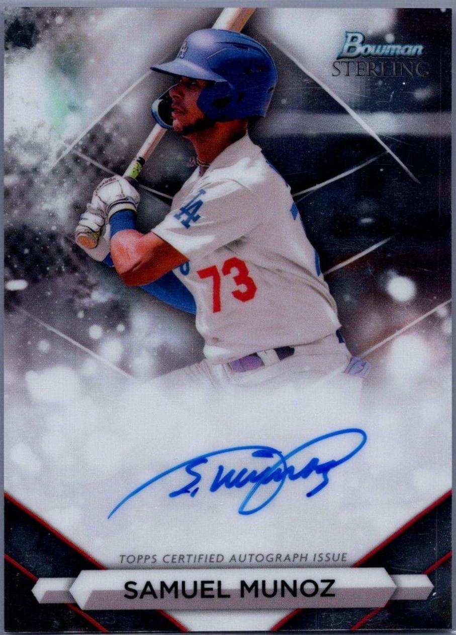 2023 Bowman Sterling Prospect Autograph Samuel Munoz #PA-SM card