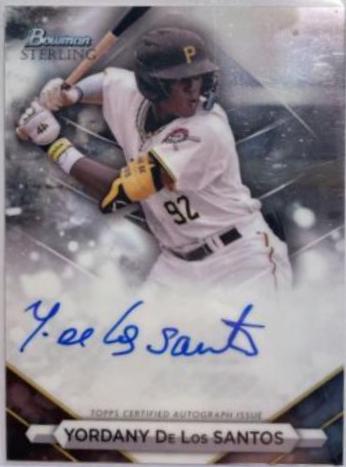 2023 Bowman Sterling Prospect Autograph Yordany De Los Santos #PA-YD card