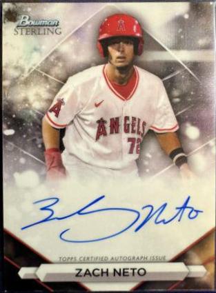 2023 Bowman Sterling Prospect Autograph Zach Neto #PA-ZN card