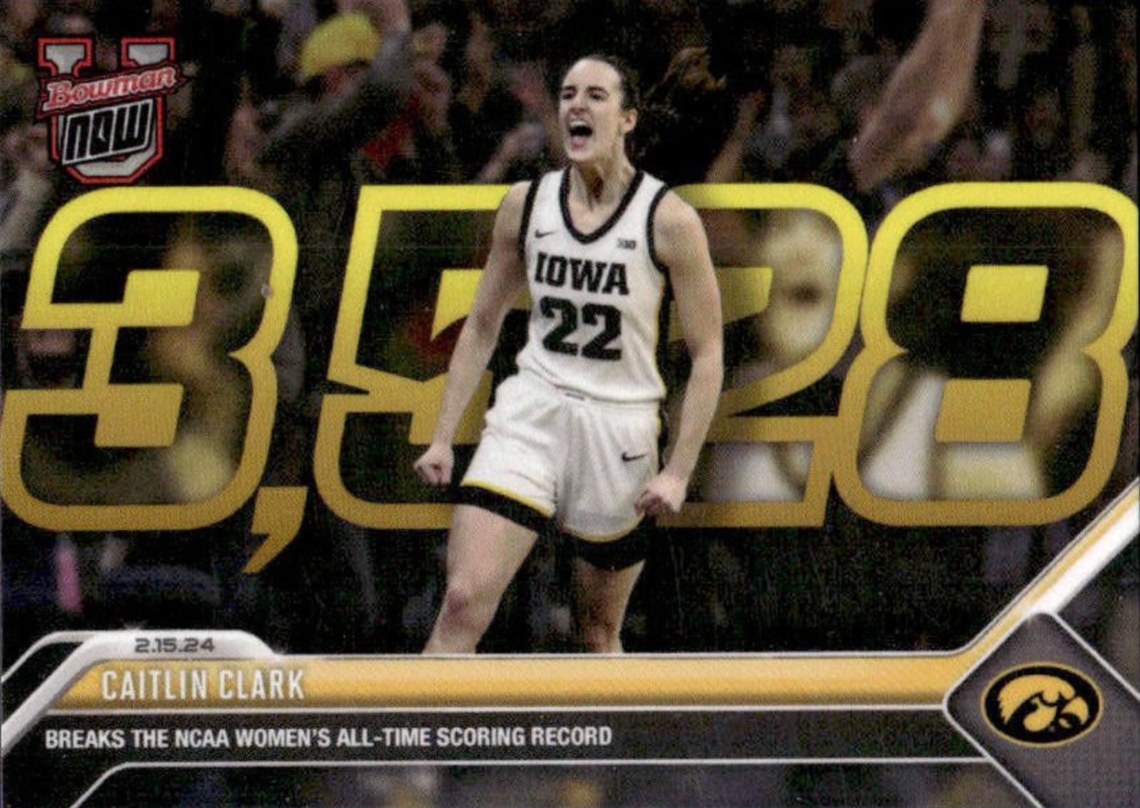 2023 Bowman U Now Caitlin Clark #49 card