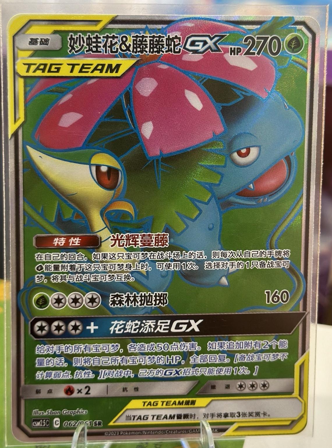 2023 Chinese CSM2.5C Venusaur & Snivy GX #62 card
