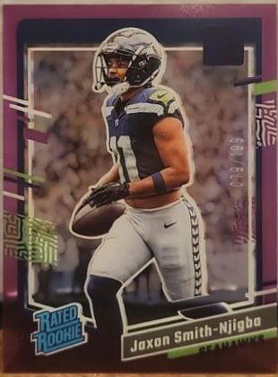 2023 Clearly Donruss Jaxon Smith-Njigba [Purple] #67 card