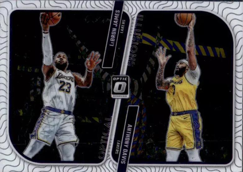 2023 Donruss Optic Optical Illusions Anthony Davis / LeBron James #1 card