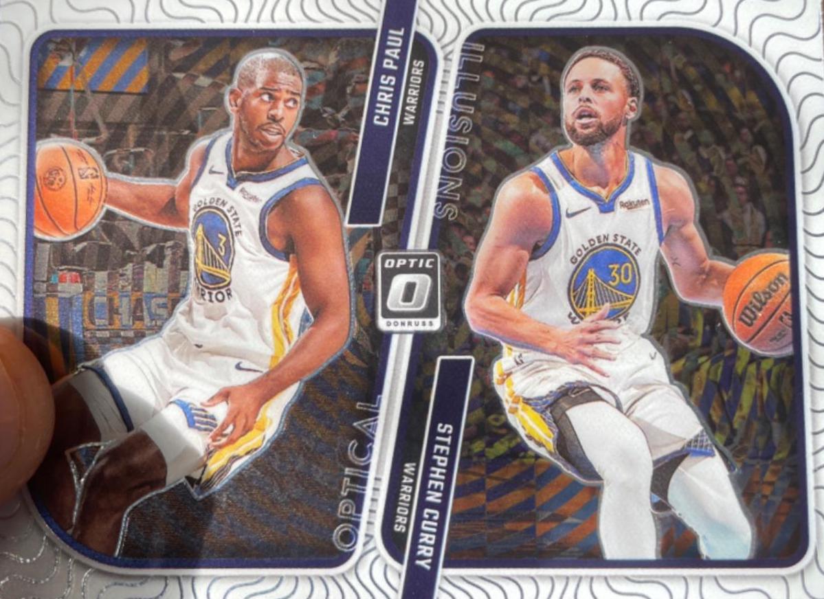 2023 Donruss Optic Optical Illusions Chris Paul / Stephen Curry #5 card