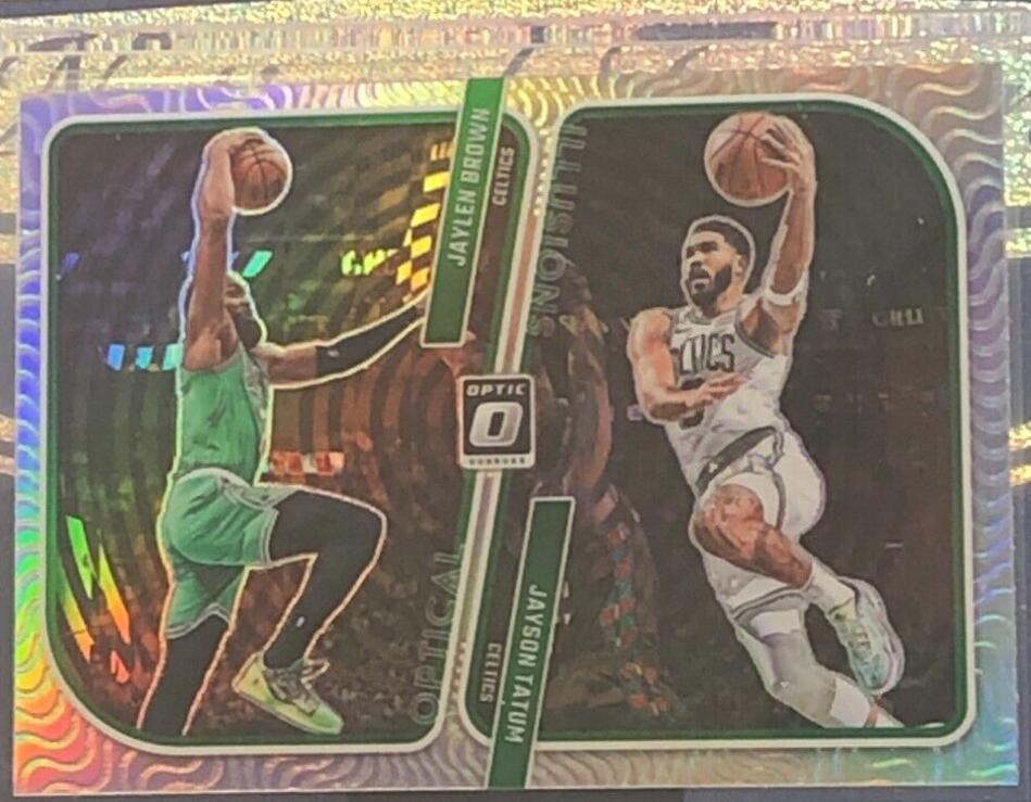 2023 Donruss Optic Optical Illusions Jaylen Brown / Jayson Tatum  [Holo] #2 card