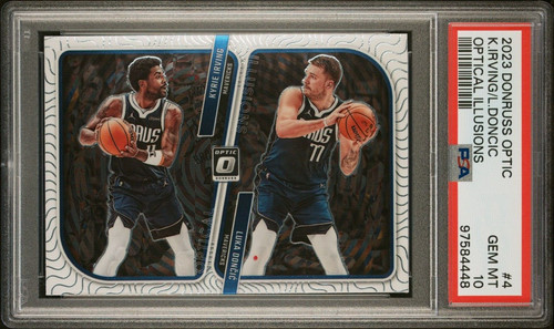 2023 Donruss Optic Optical Illusions Kyrie Irving / Luka Doncic #4 card