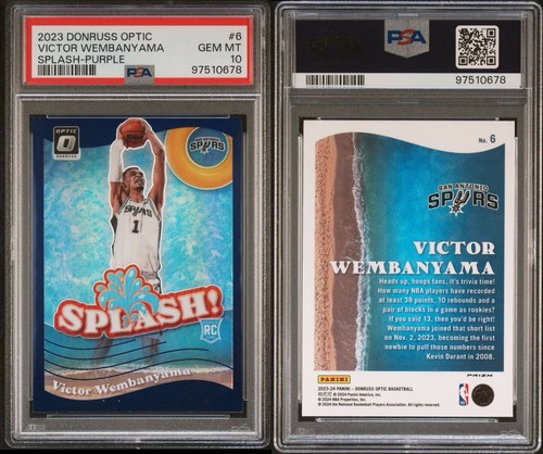 2023 Donruss Optic Splash Victor Wembanyama  [Purple] #6 card