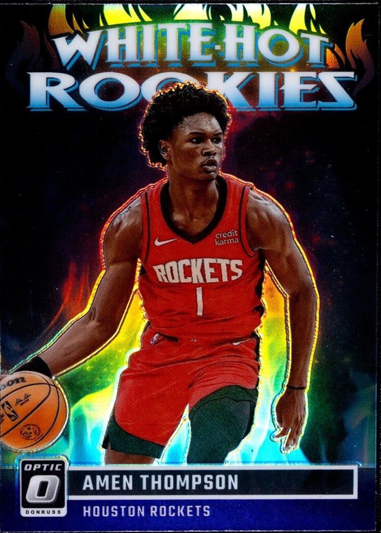 2023 Donruss Optic White Hot Rookies Amen Thompson  [Purple] #9 card