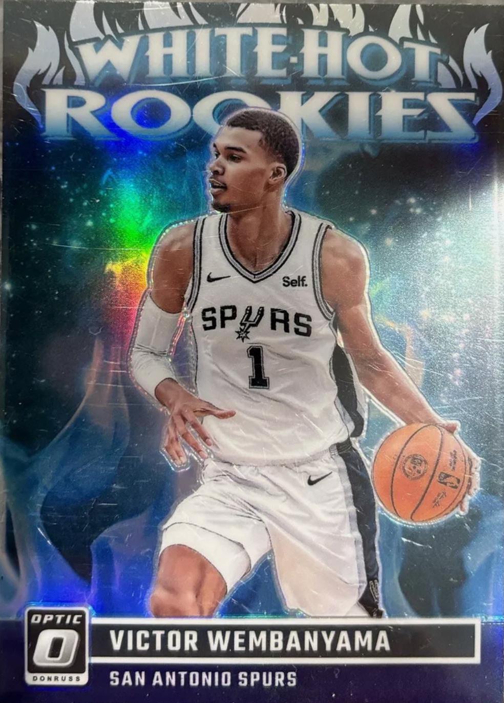 2023 Donruss Optic White Hot Rookies Victor Wembanyama  [Purple] #2 card