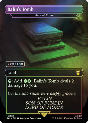 2023 Lord of the Rings Commander Balin's Tomb [Serialized] #387 card