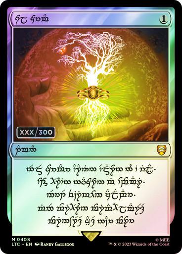 2023 Lord of the Rings Commander Elven Sol Ring [Serialized] #408 card