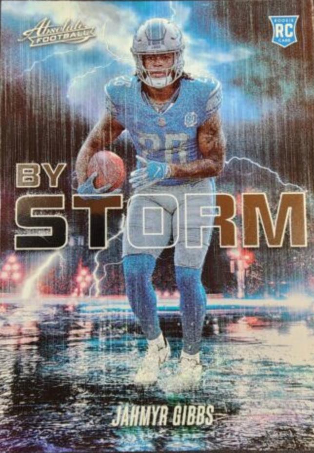 2023 Panini Absolute By Storm Jahmyr Gibbs #BST-8 card