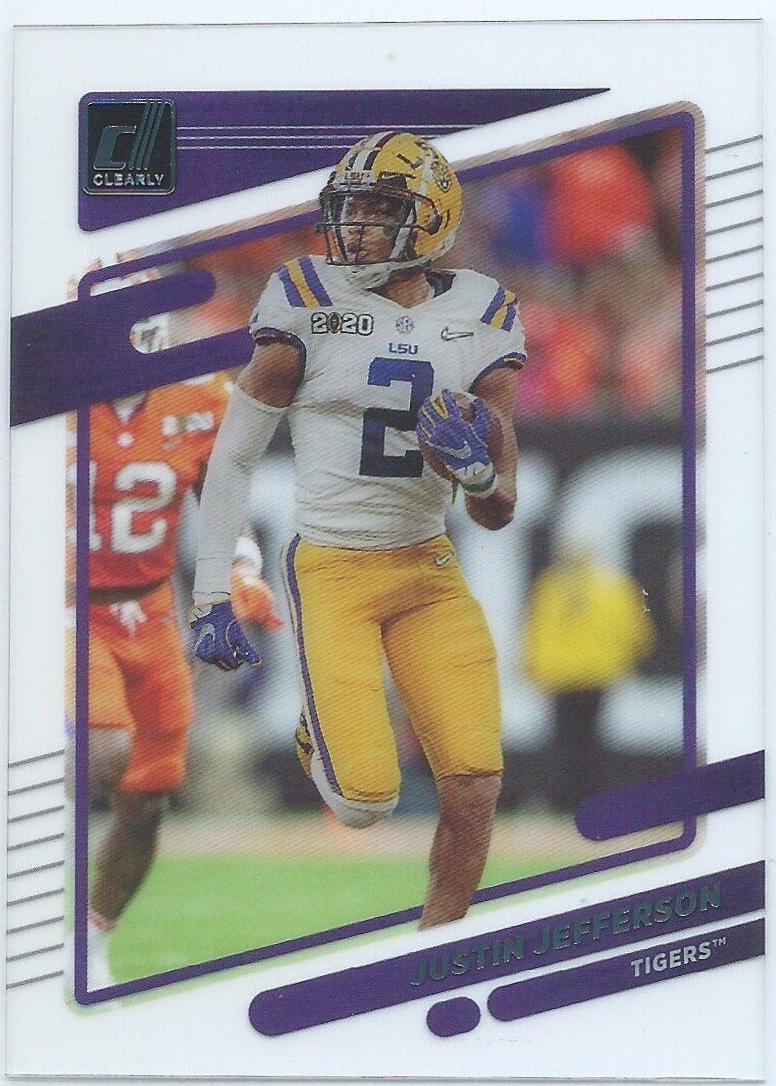 2023 Panini Chronicles Draft Picks Clearly Donruss Justin Jefferson #16 card