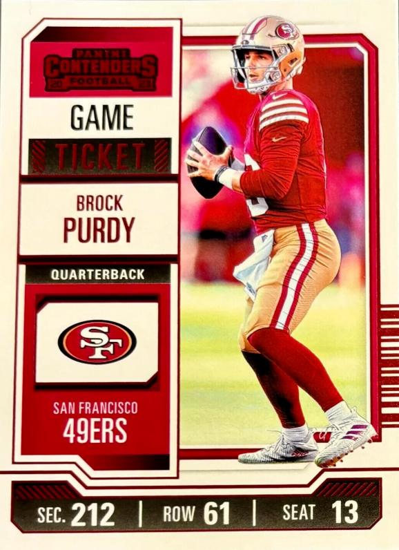 2023 Panini Contenders Brock Purdy [Red] #86 card