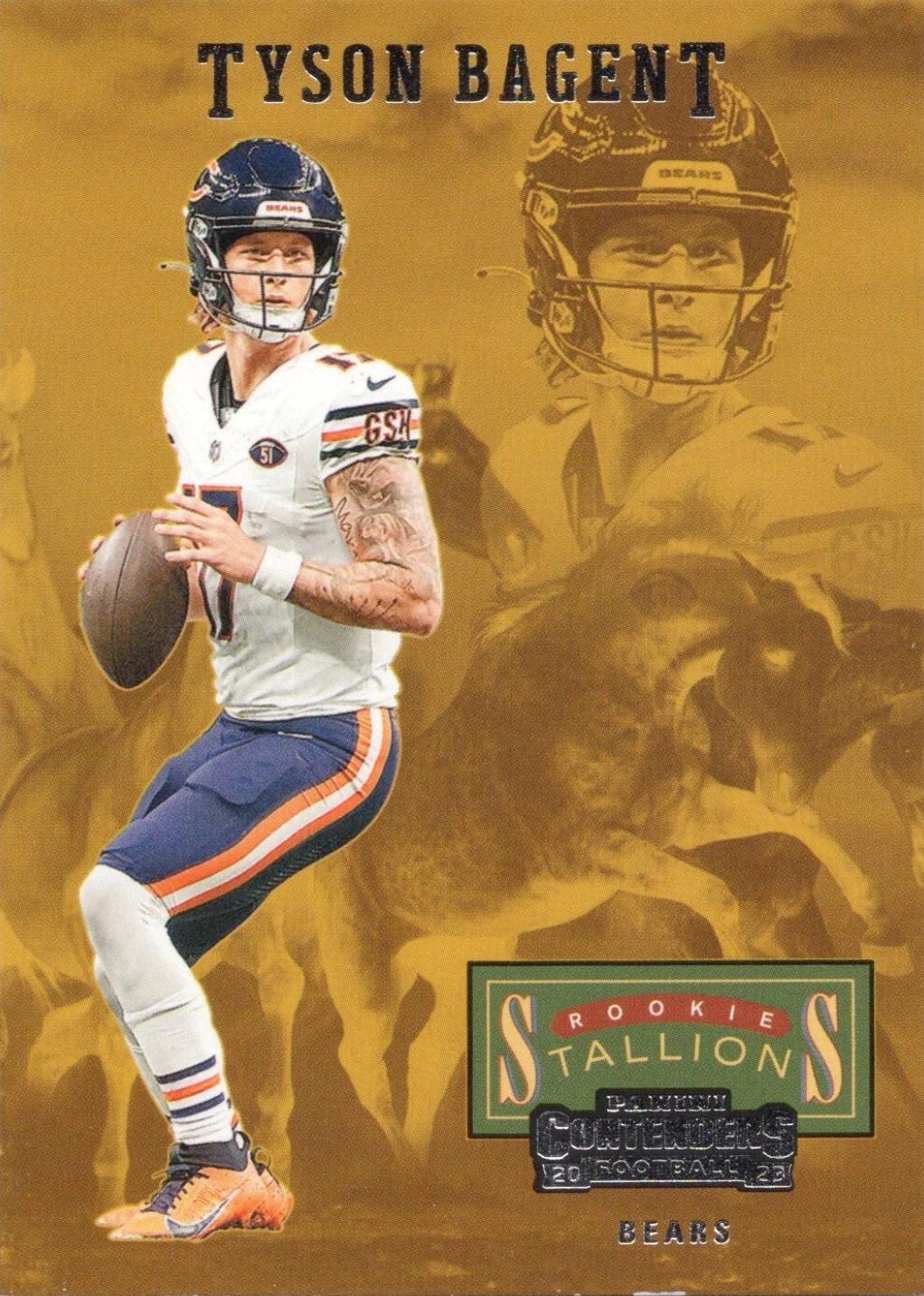 2023 Panini Contenders Rookie Stallions Tyson Bagent #9 card