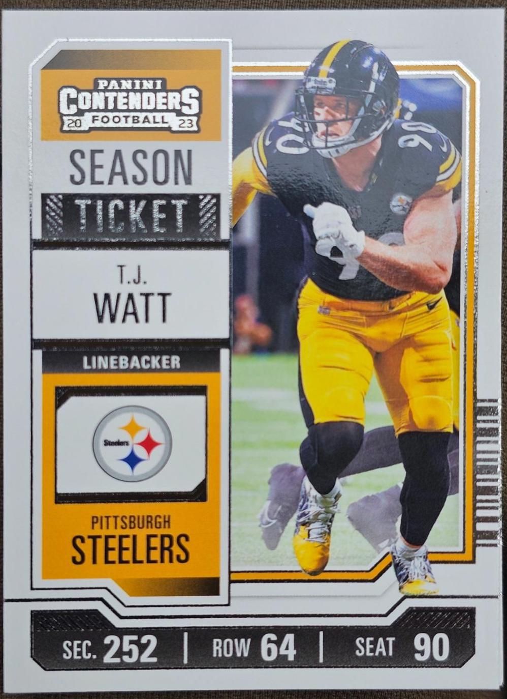 2023 Panini Contenders T.J. Watt #85 card