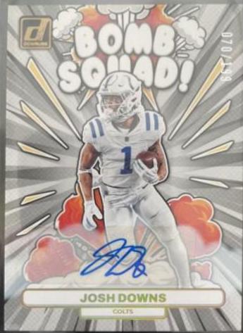 2023 Panini Donruss Bomb Squad Josh Downs [Autograph] #BS-21 card