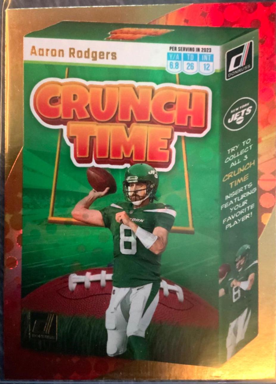 2023 Panini Donruss Crunch Time Aaron Rodgers #CT-7 card