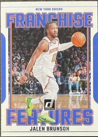 2023 Panini Donruss Franchise Features Jalen Brunson #7 card